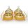 Dip-Schale Tajine Snackschalen Set Klein Gold-Multi Glas