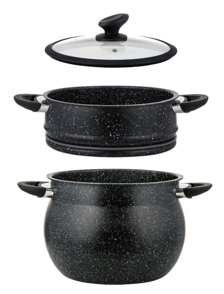 3tlg. CousCous Topf Set Kuskus / Dampfgarer Agadir 6 Liter induktionsgeeignet *kostenloser Versand