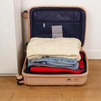 3-teilig Koffer-Set Trolley Reisekoffer Hartschale leicht S - M - L Rosé I Smoke Blue I Schwarz DUBAI-PP5009