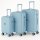 3-teilig Koffer-Set Trolley Reisekoffer Hartschale leicht S - M - L Rosé I Smoke Blue I Schwarz DUBAI-PP5009