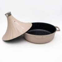 Marokkanische Tajine Morocco Ø 28 cm Induktion Schwarz I Rot I Beige Beige