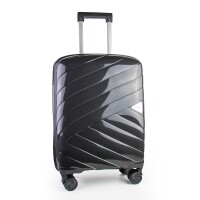 3-teilig Koffer-Set Hartschale aus hochwertig PP leicht S - M - L  Schwarz I Champagne I Smoke Blue PARIS-PP5013