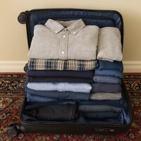 3-teilig Reisekoffer Trolley Koffer-Set Hartschale leicht S - M - L  Schwarz I Champagne I Smoke Blue PARIS-PP5013