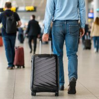 3-teilig Reisekoffer Trolley Koffer-Set Hartschale leicht S - M - L  Schwarz I Champagne I Smoke Blue PARIS-PP5013