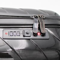 3-teilig Reisekoffer Trolley Koffer-Set Hartschale leicht S - M - L  Schwarz I Champagne I Smoke Blue PARIS-PP5013