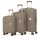 3-teilig Reisekoffer Trolley Koffer-Set Hartschale leicht S - M - L  Schwarz I Champagne I Smoke Blue PARIS-PP5013