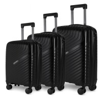 3-teilig Koffer-Set Hartschale aus hochwertig PP leicht S - M - L Gelb I Sand I Schwarz RIO PP5006