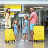 Reisekoffer Set Koffer Hartschale Trolley TSA Kofferset S - M - L Gelb I Sand I Schwarz RIO PP5006