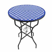 Mediterraner Mosaiktisch Garten Balkon Tisch Rund...