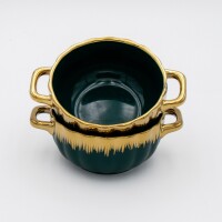 Edles Suppen- & Servierset „Royal Green“ Keramik Haira Soup Bowl Çorba Suppenterrine