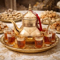 Marokkanische Teekanne Agadir 0,8l, Rosé-Gold -800ml