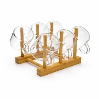 Glas Teekannen Set 7-teilig, 1 Liter inkl. Gläser & Gläserhalter