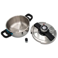 Schnellkochtopf INOX Stainless Steel Pressure Cooker 3 Größen alle Herdarten
