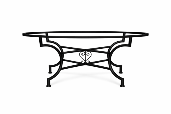 Eisengestell XL Oval für Tischplatten mit Ø 2m