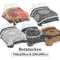 Decken verschiedene Farben und Muster