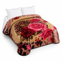 Decken verschiedene Farben und Muster Blanket Braun Roses...