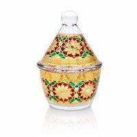 Glas Snackschale -Gold-Multi – Höhe 15 cm...