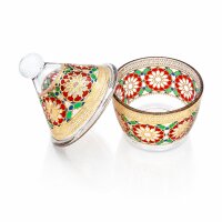 Glas Snackschale -Gold-Multi – Höhe 15 cm  Ø 10,5 cm