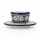Marokkanische Keramikschale mit Teller Ø ca. 10,5 cm Fes Blau-Multi