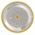 Servier Tablett Teetablett Servierplatte XL Rund  Ø 70cm Gold-Silber
