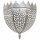 Orientalische Messing-Wandlampe Silber "Fakran"