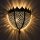 Orientalische Messing-Wandlampe Silber "Fakran"