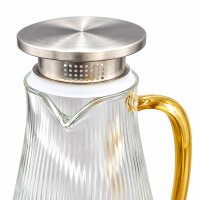 Karaffe & Glas-Set | 1600 ml Karaffe & 4 Gläser à 200 ml für Wasser, Säfte, Tee