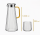 Karaffe & Glas-Set | 1600 ml Karaffe & 4 Gläser à 200 ml für Wasser, Säfte, Tee