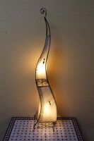 Orientalische Stehlampe "Henna" 150 cm Leder Natur