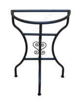 Marokkanische Mosaikkonsole halbrund Grün-Natur Klein