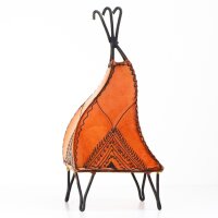 Orientalische Stehlampe "Henna" 35 cm Leder Orange