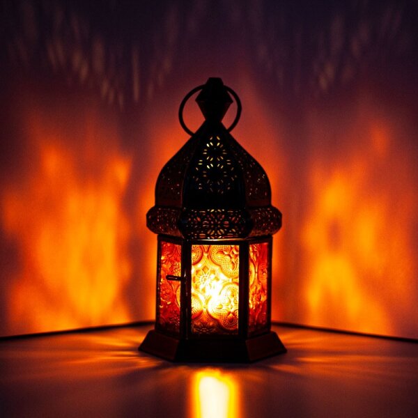 Orientalische / Indische Laterne - Orange