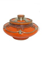 Orientalische Keramikdose Jamila Orange