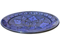 Orientalischer Keramik-Teller rund Ø 35cm Dunkelblau