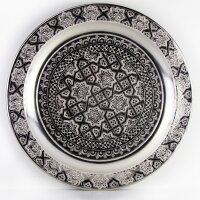 Orientalisches Teetablett "Tefor" Ø 60 cm Silber