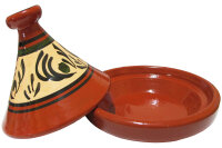 Tajine Set Tanger / Tajine Tanger glasiert 3-4 Personen Ø 26 cm und Stövchen natur