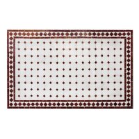 2. Wahl Mediterraner Mosaiktisch Bordeaux-Natur 100 x 60 cm