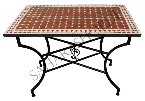 Mediterraner Mosaiktisch Bordeaux 100 x 60 cm