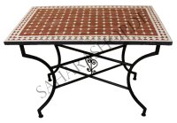Mediterraner Mosaiktisch Bordeaux 100 x 60 cm