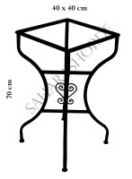 Eisengestell für Tischplatten 45 x 45 cm