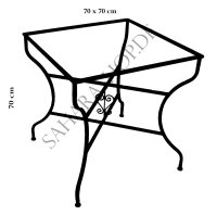 Eisengestell für Tischplatten 80 x 80 cm