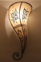 Orientalische Leder-Wandlampe Leuchte "Amal"...