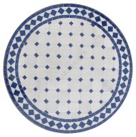 Orientalischer Mosaiktisch Rund Ø 60 cm Blau-Natur