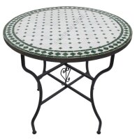 Mosaiktisch Groß Ø100 cm Grün-Natur...