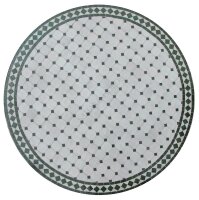 Mosaiktisch Groß Ø100 cm Grün-Natur...
