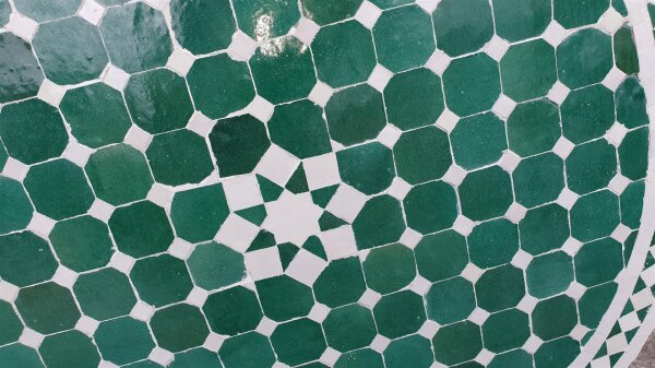 Mediterraner Mosaiktisch Rund Ø 80 cm 