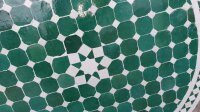Mediterraner Mosaiktisch Rund Ø 80 cm "Fleur" Grün