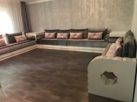 Marokkanische Sofa-Ecke Maßanfertigung mit Holzgestell