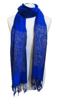 Pashmina Schal - Schultertuch - Stola - mit Paisley Muster - Nr. 14 Blau