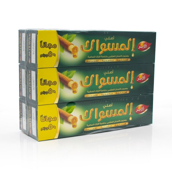 6er Pack -Fluoridfrei Natur Siwak, Original Orientalische Dabur Miswak Zahncreme 154g (100 ml)